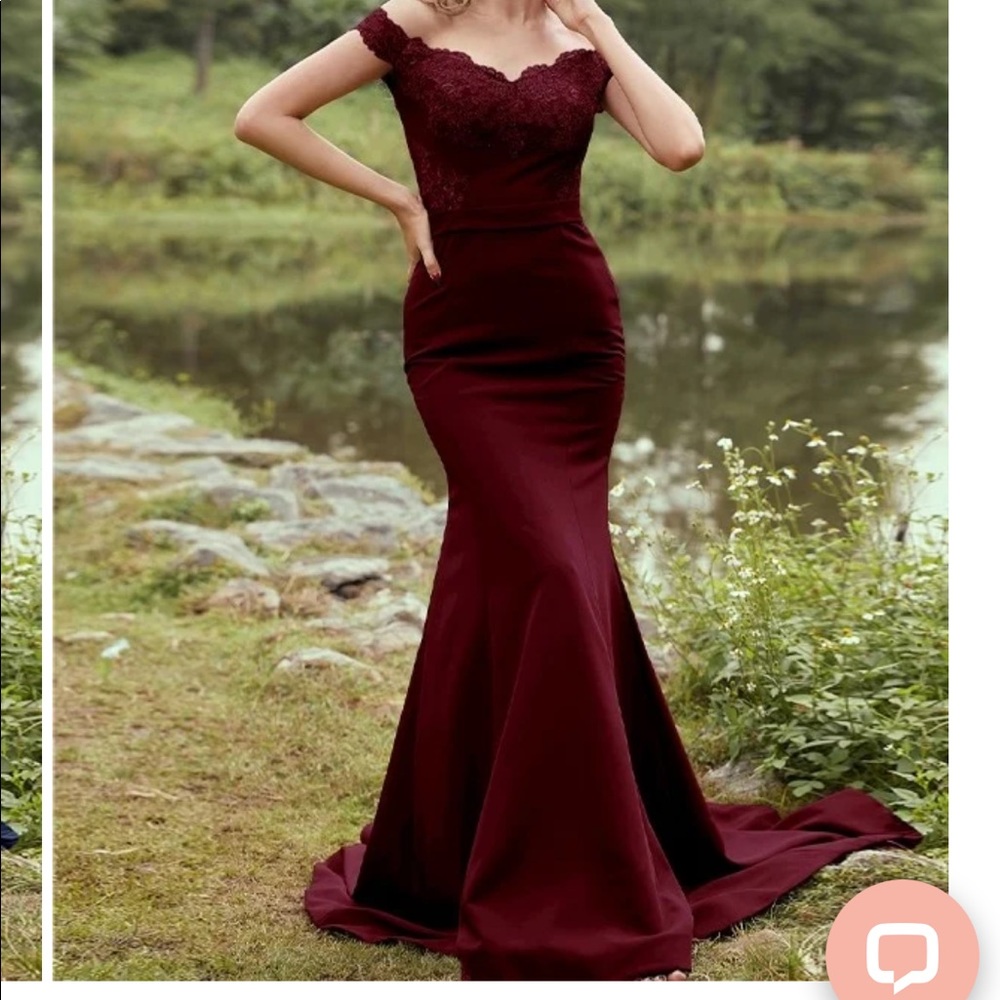 Burgundy bridesmaids dresses, never worn except to try on.
